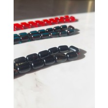 Sancaktar Tesbihçilik Ateş Kehribar Tesbih, 8x10 mm, Kapsül Kesim, Metal Püskül