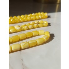 Sancaktar Tesbihçilik Beyrut Kehribarı Tesbih, 7.5x10 mm, Kapsül Kesim, Metal Püskül