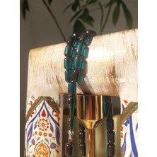Sancaktar Tesbihçilik Ateş Kehribar Tesbih, 8x10 mm, Kapsül Kesim, Metal Püskül