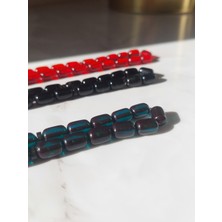 Sancaktar Tesbihçilik Ateş Kehribar Tesbih, 8x10 mm, Kapsül Kesim, Metal Püskül
