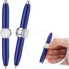 Rotasyonlu Çok Fonksiyonlu Kalem - LED Işık ve Döner Gyro Özelliği - Şık Kalem, Metal Kalem, Pratik Kalem - 10.5 cm - 5 Renk Seçeneği