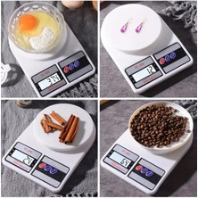 Dijital Hassas Mutfak Terazisi 10 kg LCD Ekranlı Yemek Tartısı 1 gr Hassas Dara Ölçüm Terazi Pilli