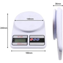 Dijital Hassas Mutfak Terazisi 10 kg LCD Ekranlı Yemek Tartısı 1 gr Hassas Dara Ölçüm Terazi Pilli
