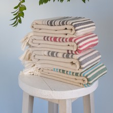 Taste Of Trends Hena Linen Peştemal Havlu - Premium Kalite, Çevre Dostu %70 Ham Pamuk %30 Keten - Yeşil Akua