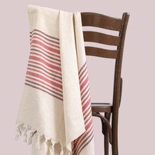 Taste Of Trends Hena Linen Peştemal Havlu - Premium Kalite, Çevre Dostu %70 Ham Pamuk %30 Keten - Bordo Fuşya