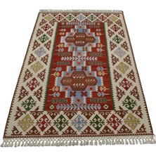 Kilim Antik El Dokuma Yün Balıkesir Bergama Yüncü Yörük Kilimi 0142 - Yeni - Çok Renkli