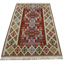 Kilim Antik El Dokuma Yün Balıkesir Bergama Yüncü Yörük Kilimi 0142 - Yeni - Çok Renkli