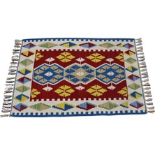 Kilim Antik El Dokuma Yün Pınarbaşı Kayseri Kilimi 0127 - Yeni - Çok Renkli