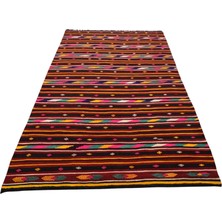 Kilim Antik El Dokuması Yün Antalya Yörük Kilimi 0120 - Yeni - Çok Renkli