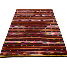 Kilim Antik El Dokuması Yün Antalya Yörük Kilimi 0120 - Yeni - Çok Renkli