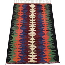 Kilim Antik El Dokuma Yün Şal Model Afyon Emirdağ Kilimi 0137 - Yeni - Çok Renkli
