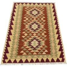 Kilim Antik El Dokuma Yün Kayseri Kilimi 0121 - Yeni - Çok Renkli