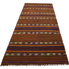 Kilim Antik El Dokuma Yün Balıkesir Yörük Kilimi 0133 - Yeni - Çok Renkli