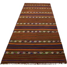 Kilim Antik El Dokuma Yün Balıkesir Yörük Kilimi 0133 - Yeni - Çok Renkli
