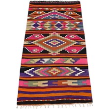 Kilim Antik El Dokuması Yün Antalya Barak Yörük Kilimi 0141 - Yeni - Çok Renkli
