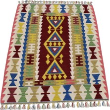 Kilim Antik El Dokuma Yün Pınarbaşı Kayseri Kilimi 0126 - Yeni - Çok Renkli