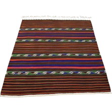 Kilim Antik El Dokuma Yün Fethiye Alara Yörük Kilimi 0122 - Yeni - Çok Renkli