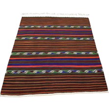 Kilim Antik El Dokuma Yün Fethiye Alara Yörük Kilimi 0122 - Yeni - Çok Renkli