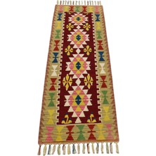 Kilim Antik El Dokuma Yün Yolluk Pınarbaşı Kayseri Kilimi 0116 - Yeni - Çok Renkli