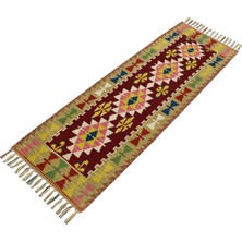Kilim Antik El Dokuma Yün Yolluk Pınarbaşı Kayseri Kilimi 0116 - Yeni - Çok Renkli