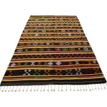 Kilim Antik El Dokuması Yün Konya Karapınar Yörük Kilimi 0138 - Yeni - Çok Renkli