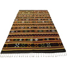 Kilim Antik El Dokuması Yün Konya Karapınar Yörük Kilimi 0138 - Yeni - Çok Renkli