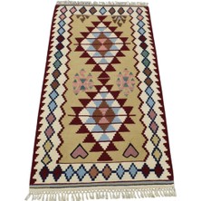 Kilim Antik El Dokuma Yün Yahyalı Kayseri Kilimi 0119 - Yeni - Çok Renkli