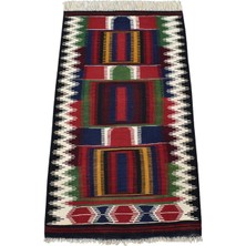 Kilim Antik El Dokuma Yün Konya Karapınar Kilimi 0136 - Yeni - Çok Renkli