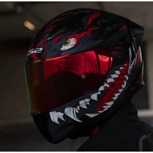 Ls2 Rapıd 2 Race Kaıju Fullface Motosiklet Kaskı Kırmızı Camlı