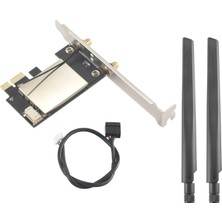 Enchanted Pcıe Wifi Kart Adaptörü Bluetooth Çift Bant Kablosuz Ağ Tekrarlayıcı Adaptörü Pc Masaüstü AX200 9260AC Için (Yurt Dışından)