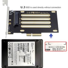 Enchanted Nvme Pcıe SSD U.3 U3 Kit SFF-8639 - Pcı-E 4.0 X4 Ana Bilgisayar Adaptörü Anakart PM1735 (Yurt Dışından)