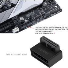 Enchanted PH19B USB 3.0 Dahili Başlık Usb3.0 19/20P Soket 90 Derece Adaptör Dönüştürücü Bilgisayar Anakartı Için (Yurt Dışından)