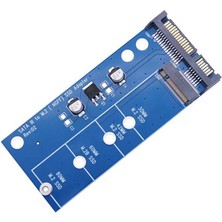 Enchanted Ngff M.2 Adaptörü M2'den Sata 3 SSD Genişletme Kartı B Anahtar Desteği 30/42/60/80MM Mavi (Yurt Dışından)
