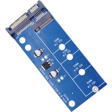 Enchanted Ngff M.2 Adaptörü M2'den Sata 3 SSD Genişletme Kartı B Anahtar Desteği 30/42/60/80MM Mavi (Yurt Dışından)
