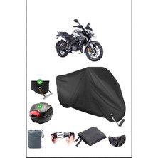 Bajaj Pulsar Ns 200 Için Arka Çanta Ve Kilit Uyumlu Siyah Motosiklet Branda, Güvenli