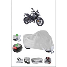 Bajaj Pulsar Ns 200 Için Arka Çanta Ve Kilit Uyumlu Gri Motosiklet Branda, Güvenli