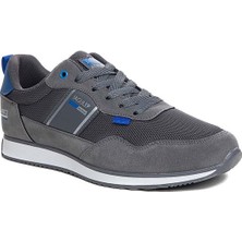 Jagulep Bugatti Deri Anorak Anatomik Erkek Sneaker Füme Saks