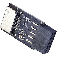 Jindamai Anakart Usb2.0 9pin - Type-C A-Key Ön Konnektör Dönüştürücü Usb3.2 Type-E Arayüz Başlığı Adaptörü (Yurt Dışından)