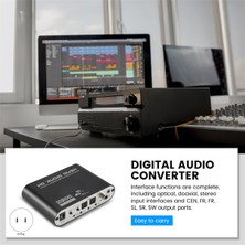 Jindamai 5.1 Audio Rush Dijital Ses Kod Çözücü Dönüştürücü - Optik Spdıf/ Koaksiyel Ac3 Dts Stereo(R/l) - 5.1ch Analog (6rca Çıkış) Siyah (Yurt Dışından)