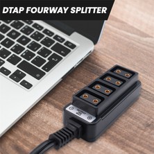 Jindamai D-Tap Erkek - 4 Portlu P-Tap Dişi Kamera Güç Kaynağı Dağıtıcısı Dtap Dörtlü Ayırıcı (Yurt Dışından)