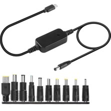 Jindamai Tip C'den Dc Boost Kablosu Adaptör Kablosu 5V 9V 12V 15V 20V Ayarlanabilir Voltaj Pd Hızlı Şarj Dizüstü Bilgisayar Için Evrensel (Yurt Dışından)