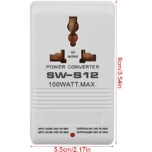 Jindamai SW-S12 100W 110V/120V Ila 220V/240V Yükseltici ve Düşürücü Gerilim Trafosu Dönüştürücü Seyahat Çift Kanallı Güç (Yurt Dışından)