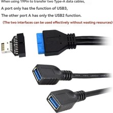 Jindamai 2 Adet Bilgisayar Anakartı Usb3.2 Tip-E 20PIN - USB 19P Şasi Ön Tip Ac Uzatma Adaptörü (Yurt Dışından)
