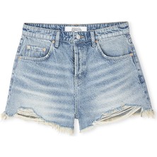 İpekyol Hotfix Baskılı Raw Edge Denim Şort IS1250013059CC2