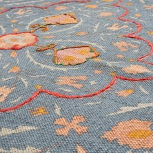 Palrı %100 Pamuk Kilim 120X180 cm Mavi