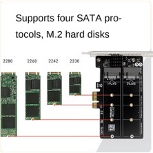 Stayrea PH58 2 x M2 Sata - Pcıe Adaptör Kartı Çift Disk Ekran Ayırıcı Genişletme Pcıe X1 Ngff SSD (Yurt Dışından)