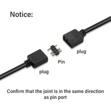 Stayrea Adet Rgb Uzatma Kablosu 5V 3-Pin'den Sm 3pin Dişi Argb Konnektörüne Adreslenebilir Adaptör Fan, Pc LED Şerit Için (Yurt Dışından)