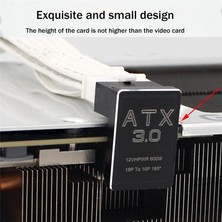Stayrea Pcıe5.0 Grafik Kartı Atx3.0 Güç Kaynağı 12VHPWR 16 Ila 16P 600W Erkek Dişi 180 Derece Adaptör Konnektörü Siyah (Yurt Dışından)