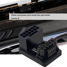 Stayrea Pcıe5.0 Grafik Kartı Atx3.0 Güç Kaynağı 12VHPWR 16 Ila 16P 600W Erkek Dişi 180 Derece Adaptör Konnektörü Siyah (Yurt Dışından)