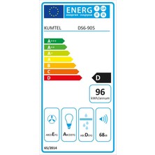 Kumtel Siyah Sürgülü Aspiratör DS6-905 S